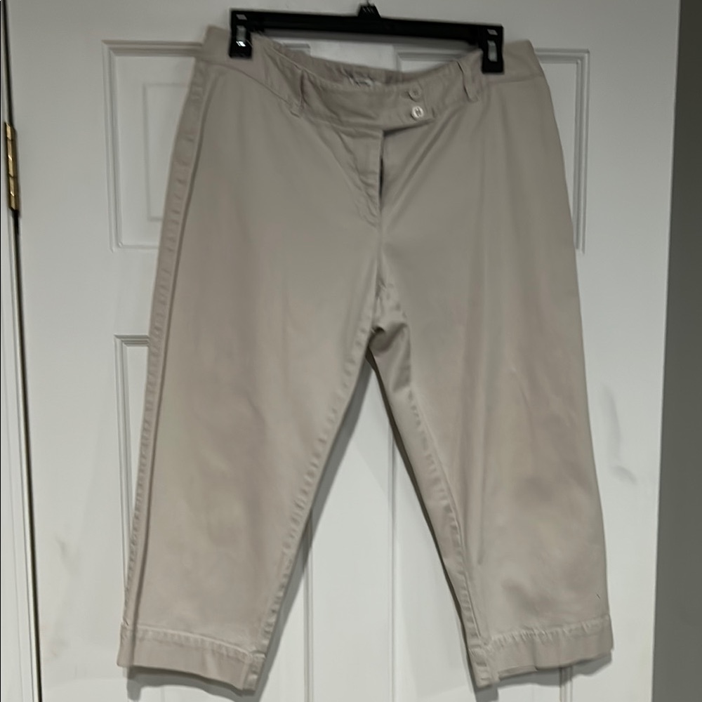 Beige Cropped Pants